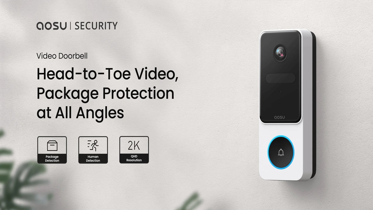 Enhance your home security with Aosu’s 5MP Ultra HD Video Doorbell